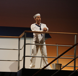 Carlos Vela-Martinez as Quartet Sailor in Royal City Musical Theatre's production of "Anything Goes", RCMT