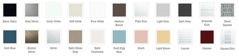 sliding fitted wardrobes colour options