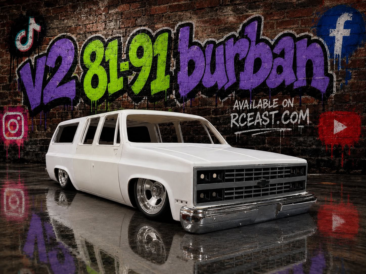 1981-91 V2 BURBAN SQUARE BODY 1/10 BODY FOR RC