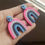 Thumbnail: Handmade polymer clay rainbow statement earrings 