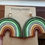 Thumbnail: Polymer clay statement rainbow earrings 