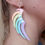 Thumbnail: Polymer clay pastel angel statement earrings 