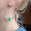Thumbnail: Handmade polymer clay succulent hoop earrings 