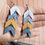 Thumbnail: Polymer clay chevronstatement earrings