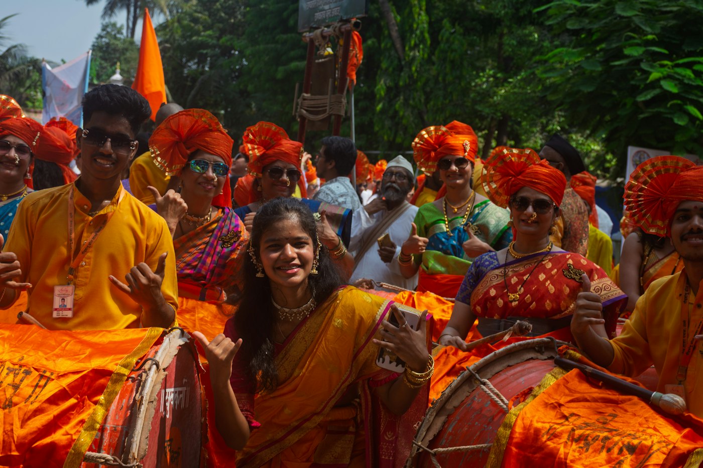 Real editorial photograph of cultural drumming celebration. Cover for Your First Drum Circle: How to Join Without Knowing a Single Beat