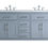 Thumbnail: Leigh 60" Grey Double Sink Vanity