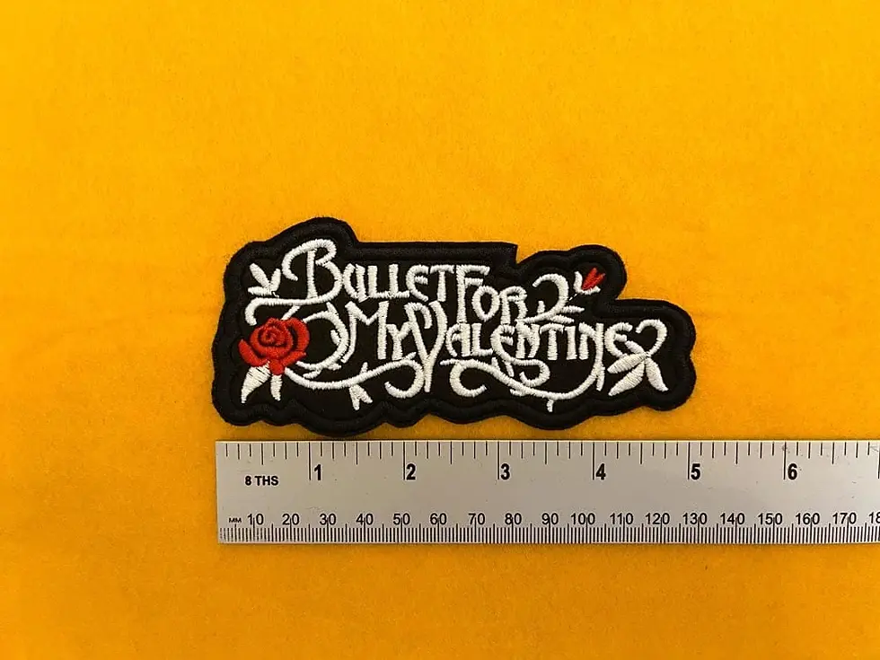 Embroidered Bullet for My Valentine Patch