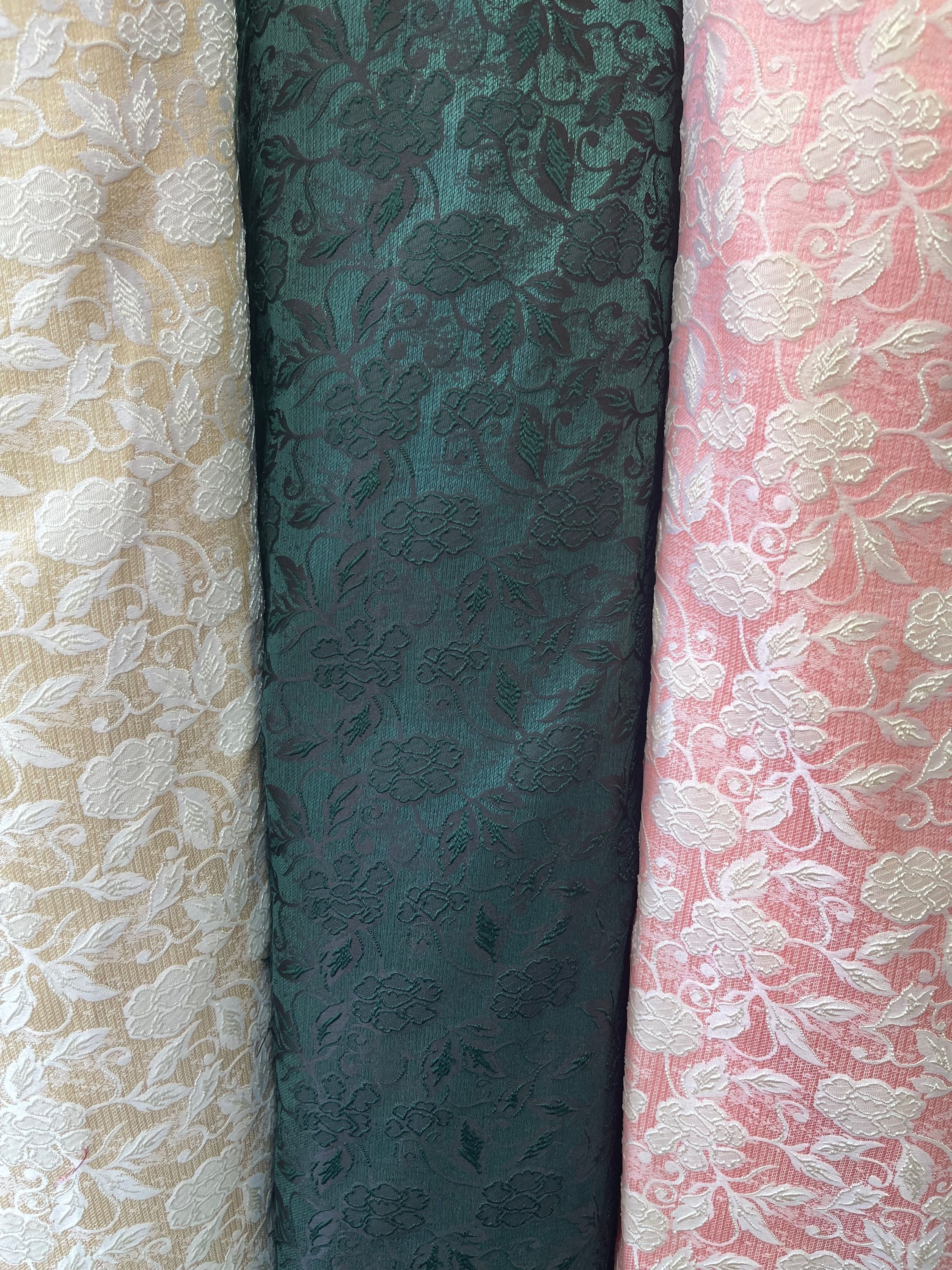 Luxurious Digital Flowers Embossed Style Brocade