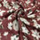 Thumbnail: Maroon With White Toned Flowers Designer Linen Cotton Mix