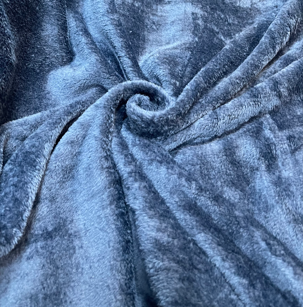 Navy Designer Luxurious Soft Double Sided Cuddle Fleece