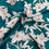 Thumbnail: Teal With White Flowers Digital Printed Viscose Crepe