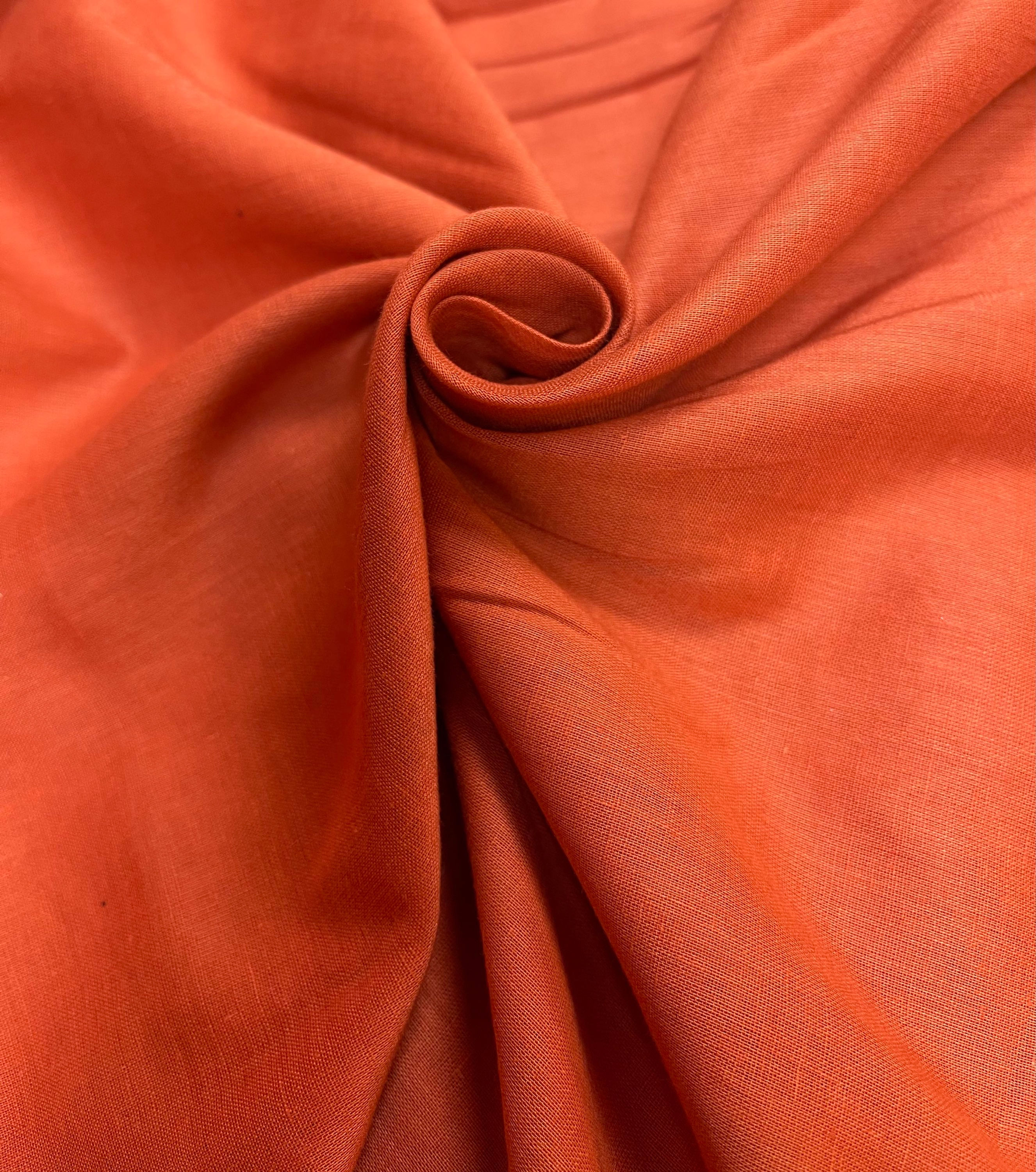 Dark Peach Luxurious Indian Full Voile Muslin 100% Cotton Voile