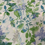 Thumbnail: Pale Sea Green With Green & Purple Flowers Silky 100% Italian Super Crepe