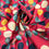 Thumbnail: Red With Digital Colourful Dots Italian Designer Satin