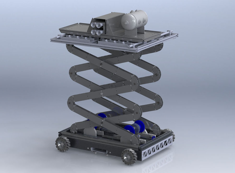 Warehouse Robot, Scissor Lift Active