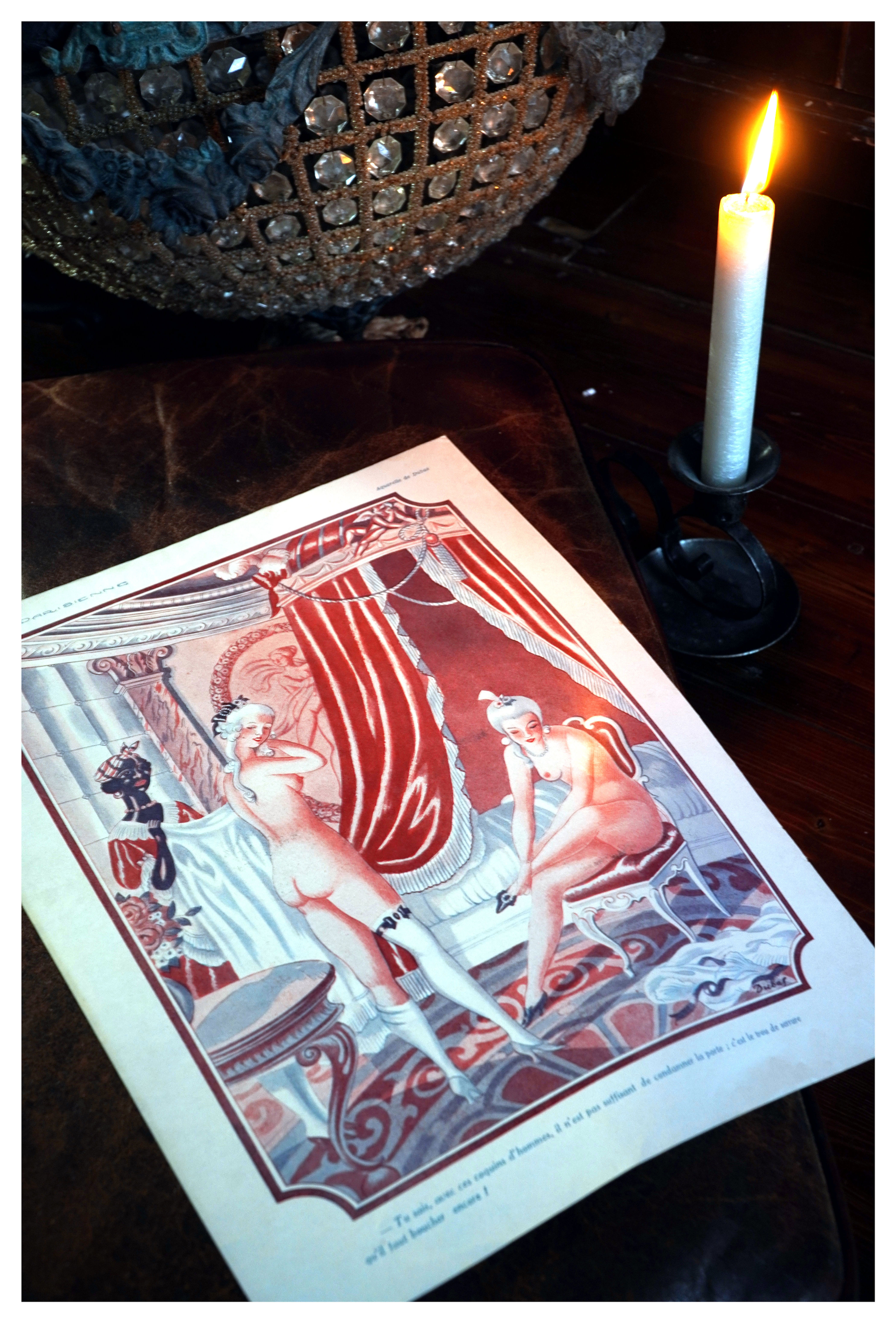 Double sided La Vie Parisienne Page Plate. 1933