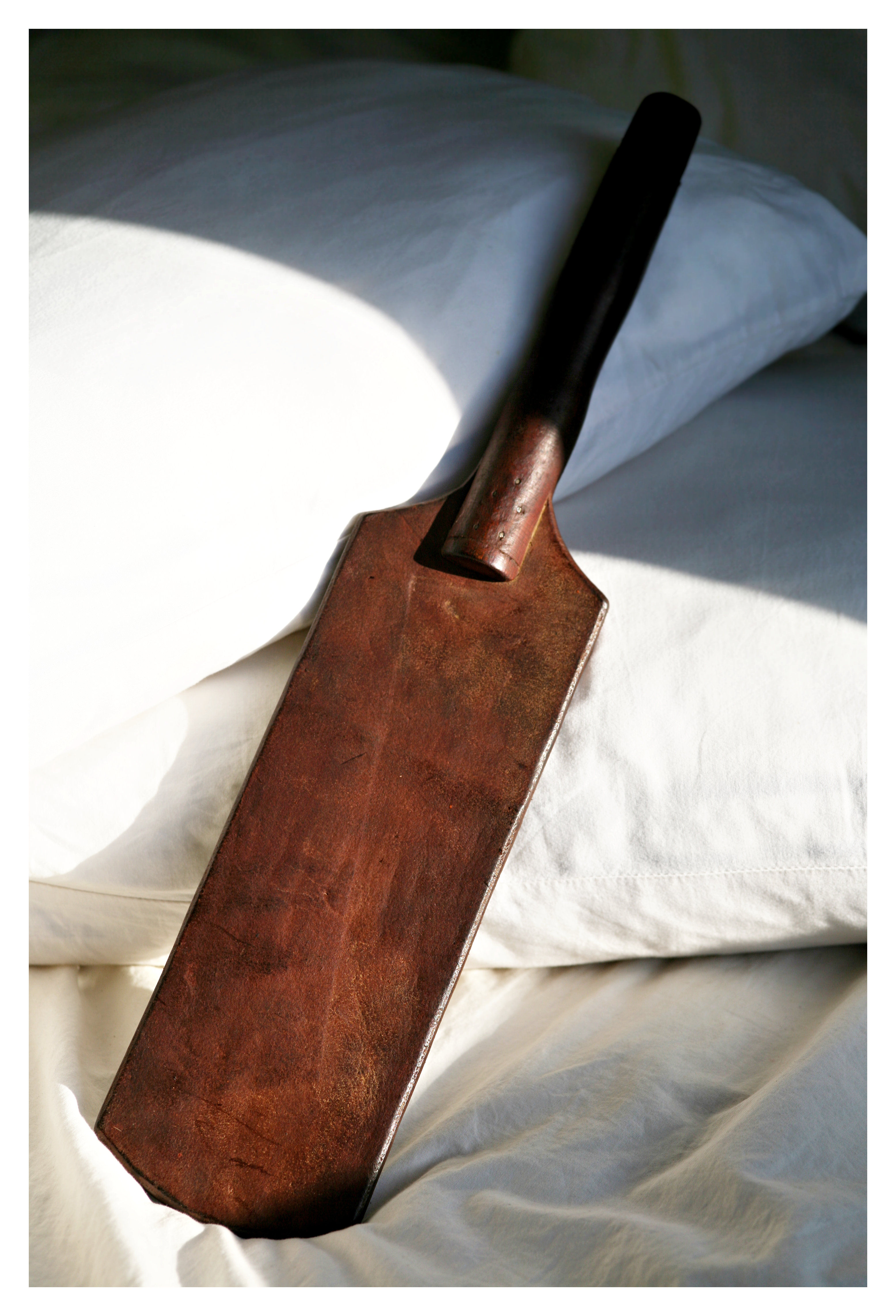 Aberdeenshire brown leather Paddle. Circa 1950.