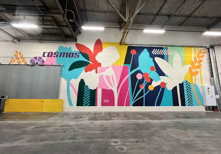 Décoration artistique sur mesure pour site de production