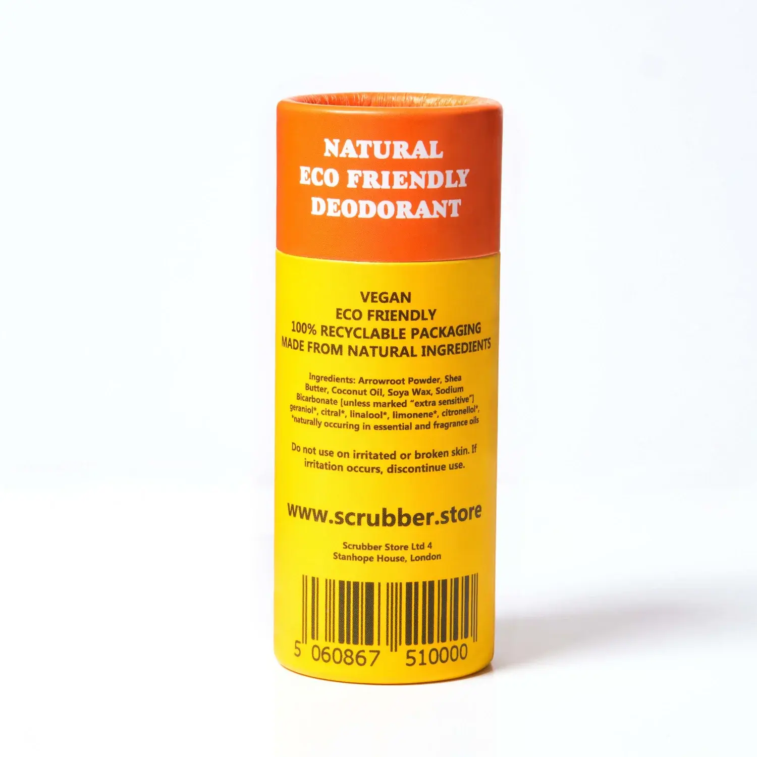 Scrubber Natural Deodorant - Grapefruit & Mandarin