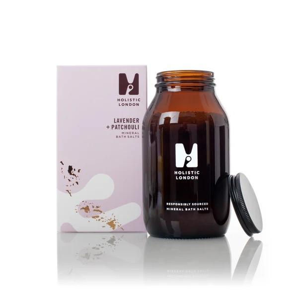 Natural Mineral Bath Salts - 400g - Amber Glass Jar - Body Care Blend - Soothing