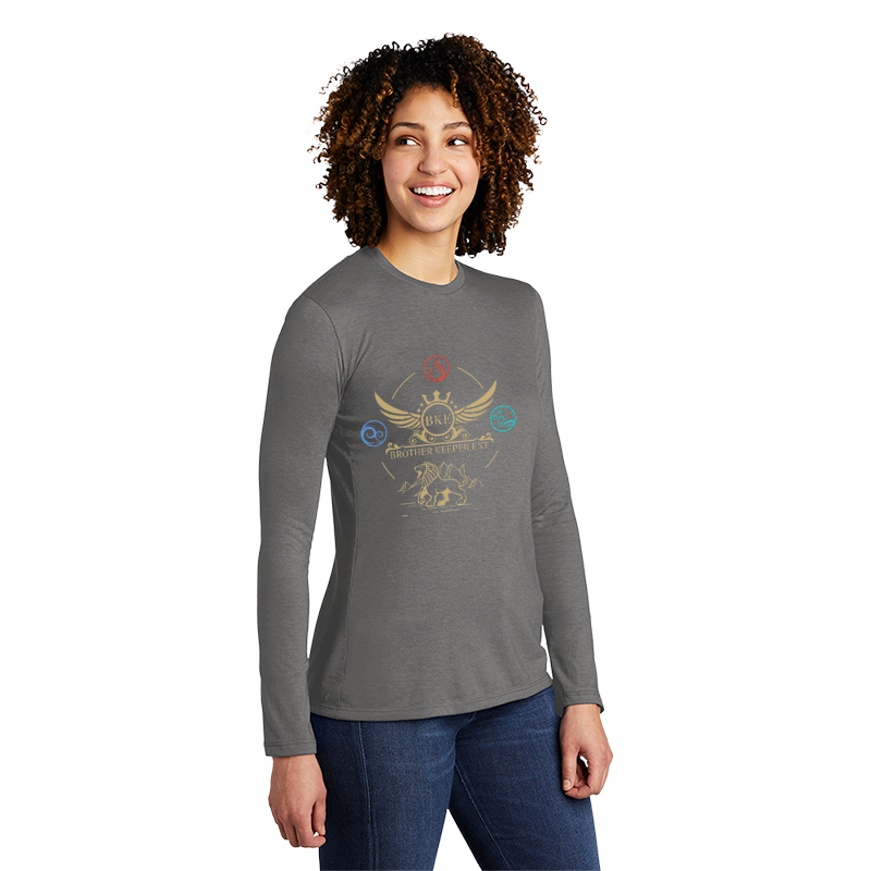 Thumbnail: B.K.E Women's Tri-Blend Long Sleeve T-Shirt