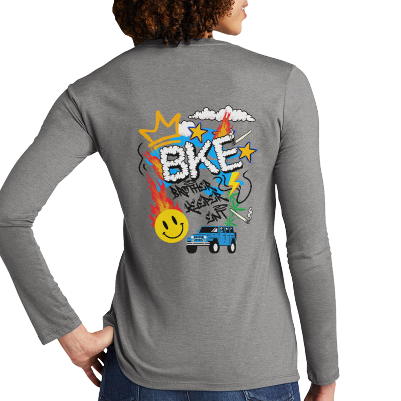 Thumbnail: B.K.E Women's Tri-Blend Long Sleeve T-Shirt