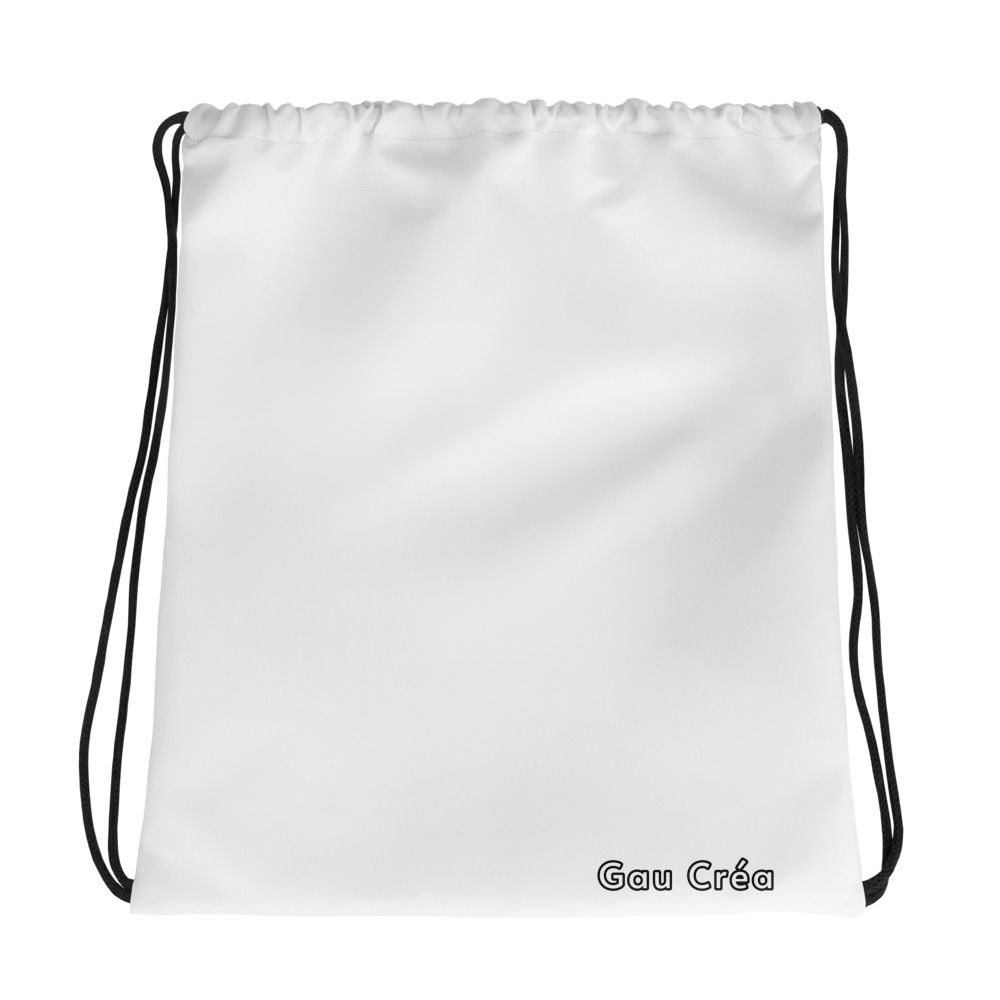 Sac à cordon 15 ″ × 17 ″ - blanc