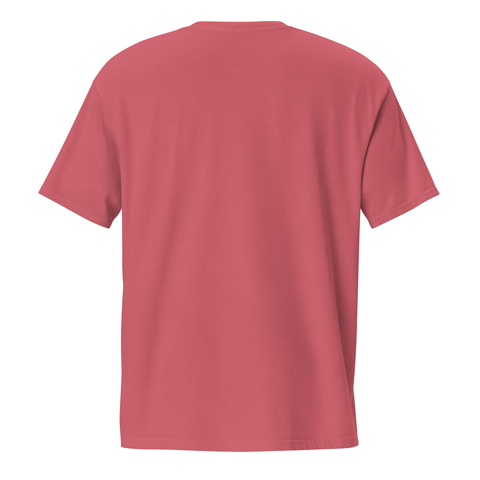 Miniature : T-shirt unisexe à poche teint en pièce