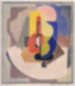 Blanche Lazzell non-objective colour woodcut on paper