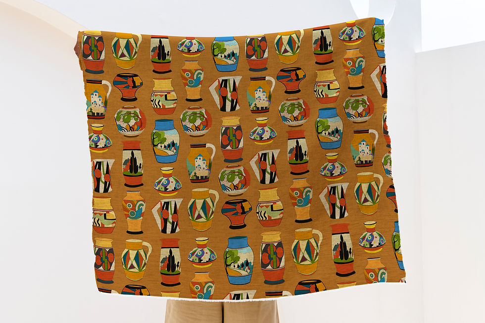 Thumbnail: Clarice Cliff Pots (on orange)