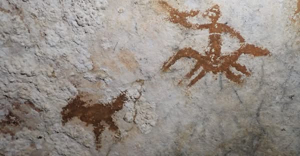 Sample of early cave paintings