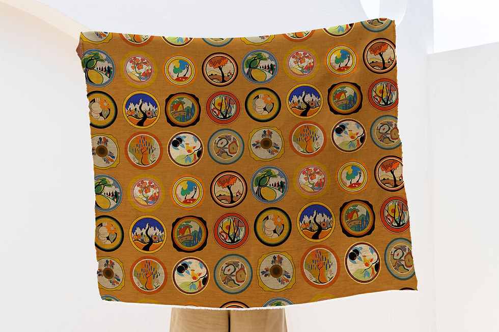 Thumbnail: Clarice Cliff Plates (on orange)