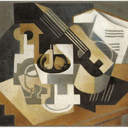 Juan Gris in 1918, Guitar and Fruit Bowl on a Table