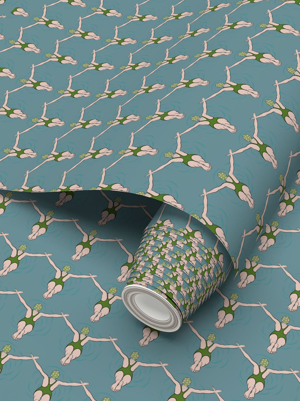 Diving Elsie wallpaper © Rachel Goodchild
