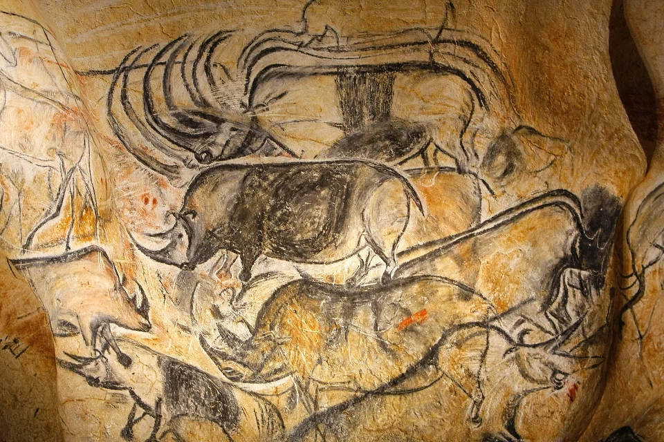 Sample of early cave paintings