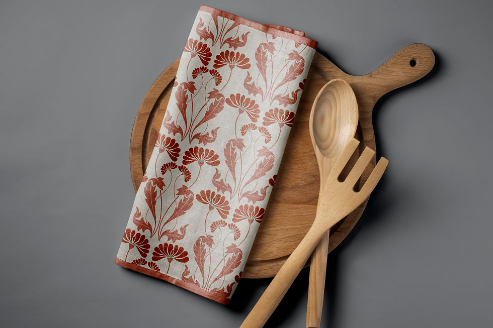 Cornwallis Red linen napkin © Rachel Goodchild