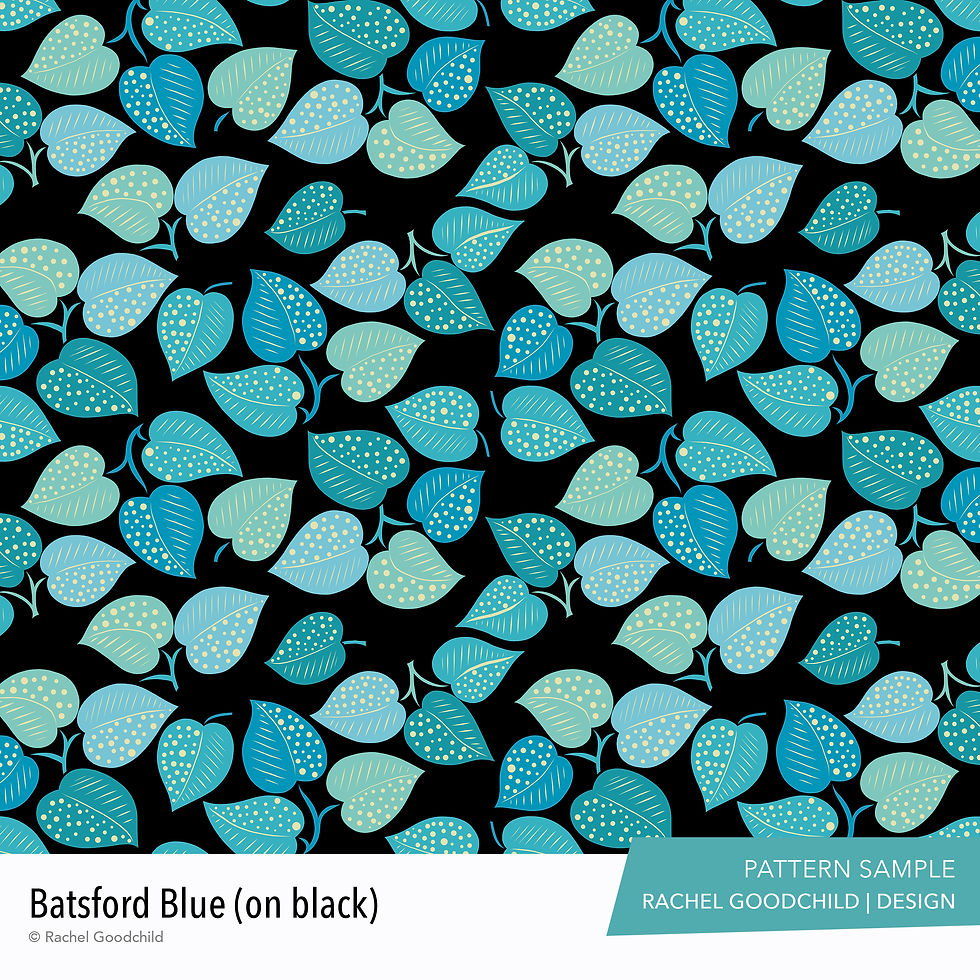 Miniature : Bleu Batsford (sur noir)