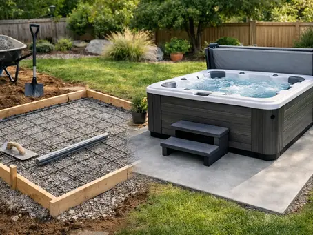 How to Build a Concrete Pad for a Hot Tub