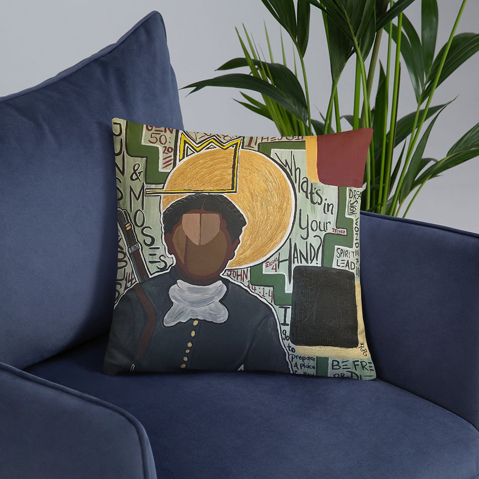 Thumbnail: Melosa Basquiat "Guns & Moses" Basic Pillow