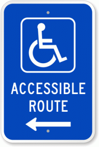 ADA Accessible Route sign