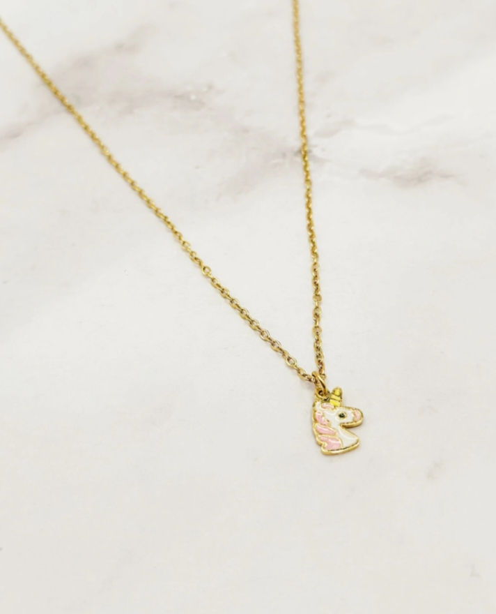 Collier tête de licorne d