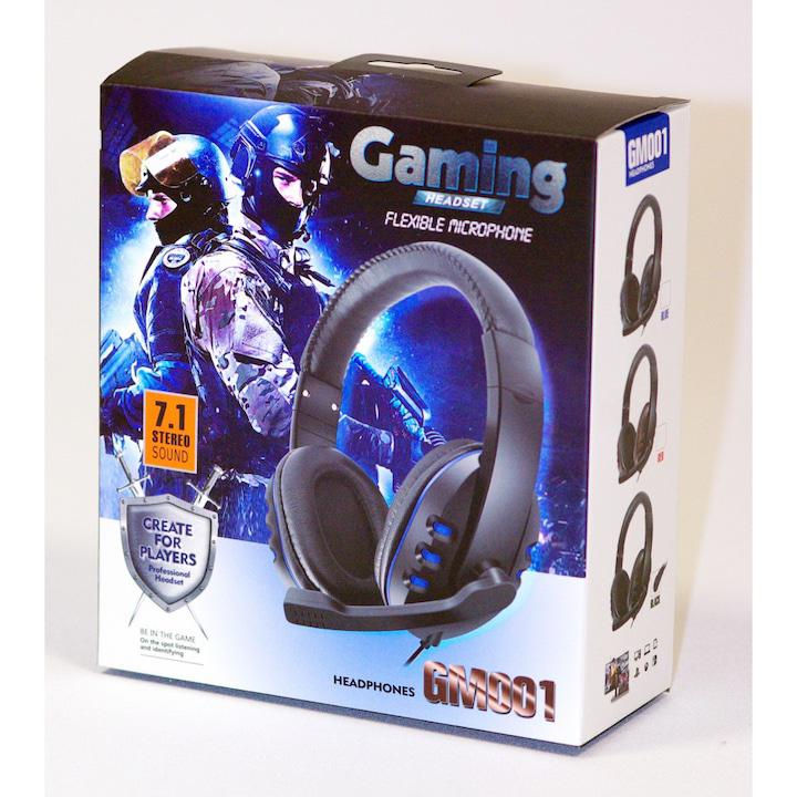 Miniatură: Casti 7.1 gaming, Prince Shop, Cablu 180 cm, Negru