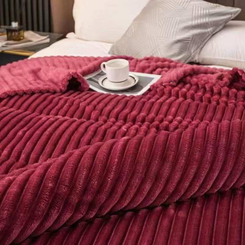 Miniatură: Patura catifelata Cocolino cu Dungi, 200 x 230cm