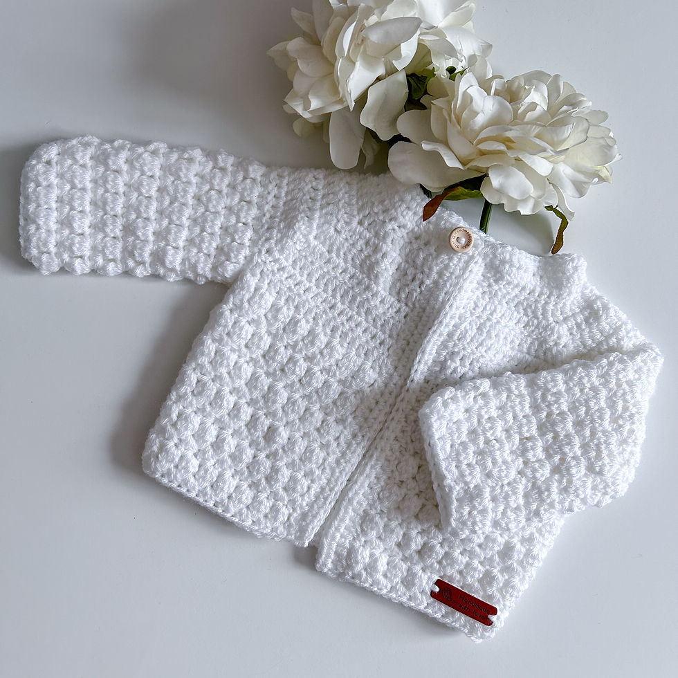 White Bobtail Cardigan