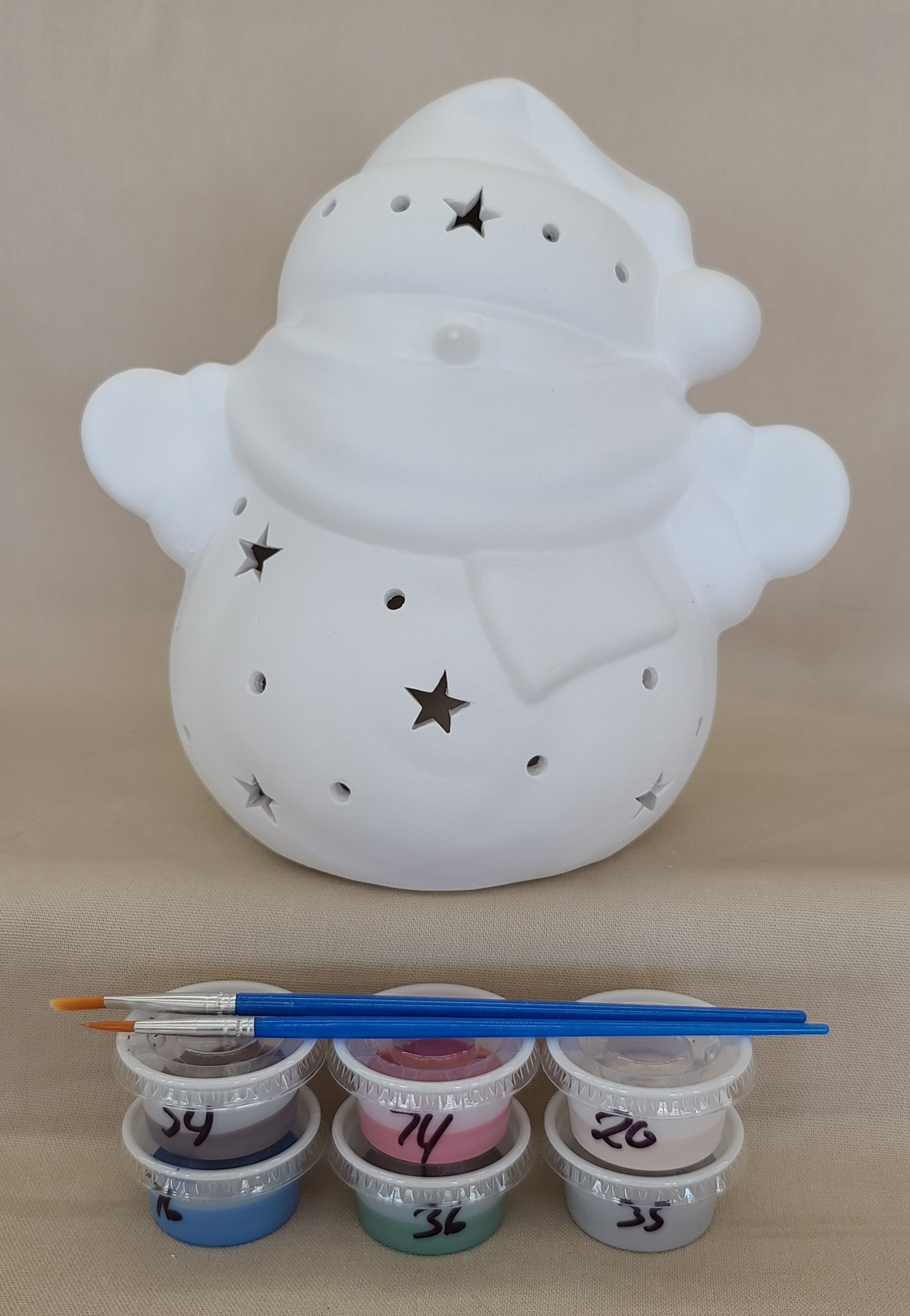 Lighted Snowman Pottery to Go Kit