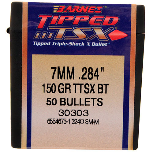 Barnes Boulets  7mm .284″ 150gr TTSX BT /50 # 30303