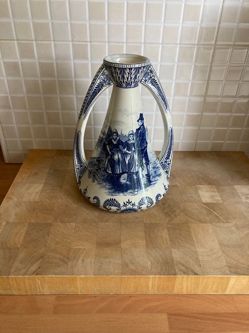 Thumbnail: Peter Behrens c1900 double handle vase
