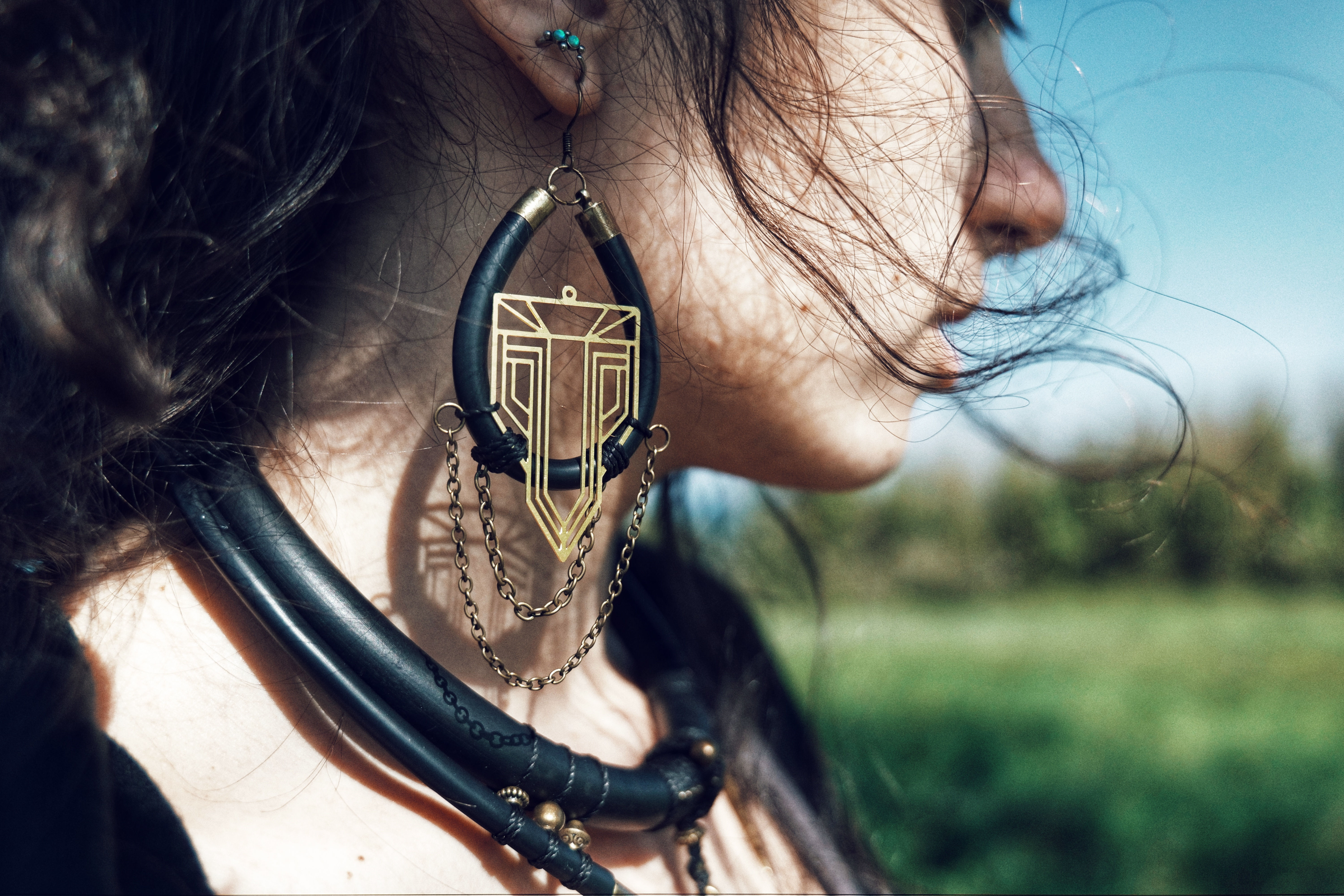 Boucles d'oreilles geometric gold