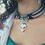 Miniature : Alien Child, Collier double rangs Alien géométrique