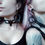 Miniature : Dark Fusion, Boucles d'oreilles anneaux en cuir